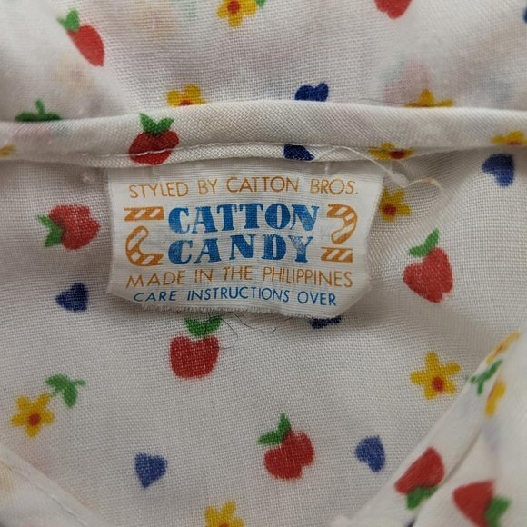 Catton Candy Baby Button Down Top Vintage 1980's - Picture 2 of 6
